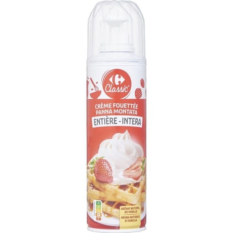 Carrefour classic crème fouettée entière 28%mg 250g