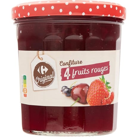 Carrefour original confiture 4 fruits rouge - 370g