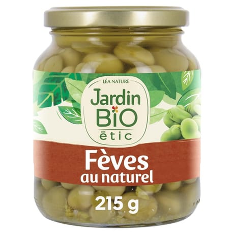 Jardin bio féves au naturel bio bocal verre 350g