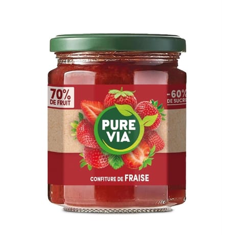 Pure via confiture de fraises 300g