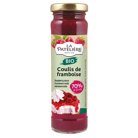 La patelière coulis de framboise bio 165g