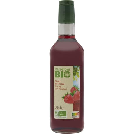 Carrefour bio sirop de fraise 50cl