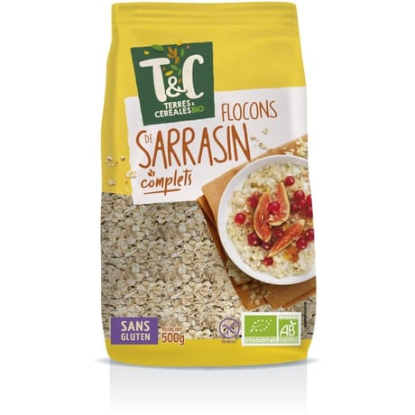 Terres et céréales flocons de sarrasin bio sans gluten 500g