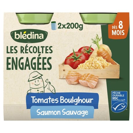 Bledina bio les recoltes engagees tomates boulghour saumon sauvage 2x