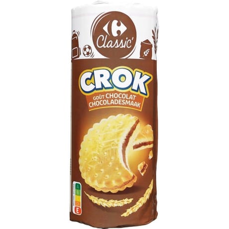 Carrefour classic' biscuits crok goût chocolat 300g
