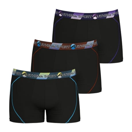 Lot de 3 boxers Training homme Athena NOIR  - 2300 T3