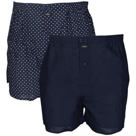 Lot de 2 caleçons fantaisie et unis homme influx IMP MARINE/MARINE T7