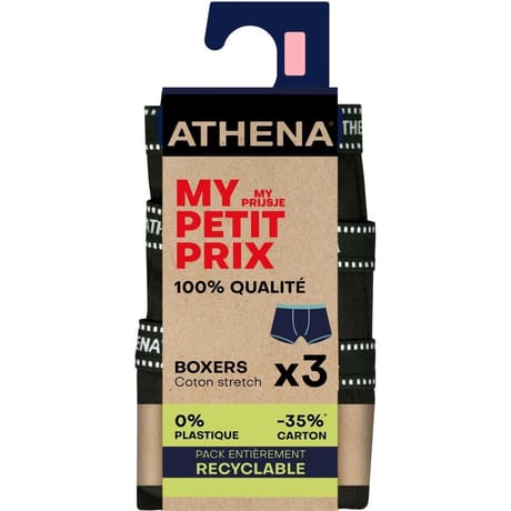 Lot de 3 boxers homme My petit prix Athena 2400 NOIR T3