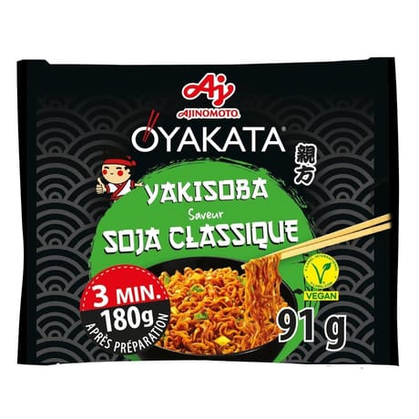 Oyakata nouilles instantanées yakisoba soja classique sachet 90g