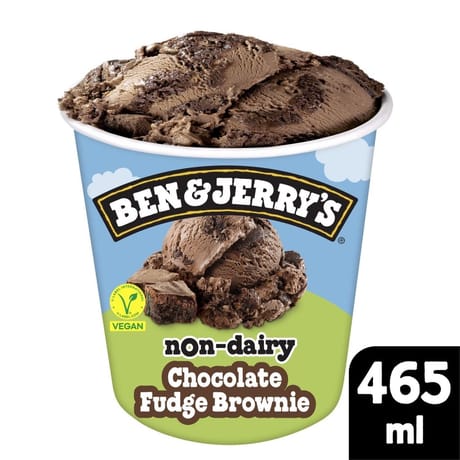 Ben & Jerry's crème glacée non dairy chocolat fudge brownie pot 465ml 387g