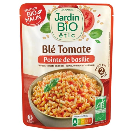 Jardin bio étic blé tomate pointe de basilic bio 220g