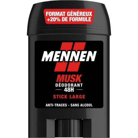 Mennen déodorant stick large homme musk 48h 60 ml