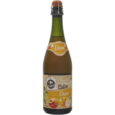 Carrefour original cidre de Bretagne igp doux 75cl 2.5%vol