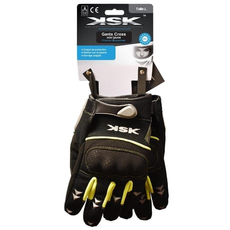 Eole et bullit gants cross noir/jaune tl
