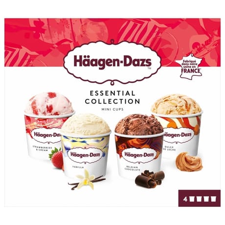 Haagen-Dazs 4 mini pots essential collection 324g
