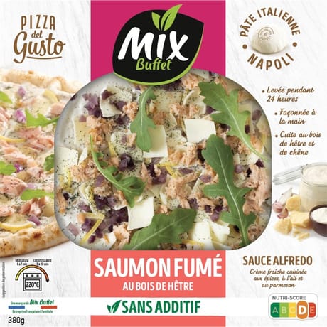 Mix buffet pizza del gusto saumon fumé mozzarella 380g
