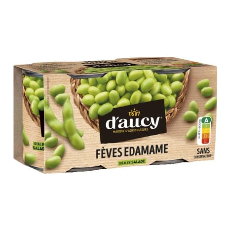 D'aucy feves de soja edamame 2x130g