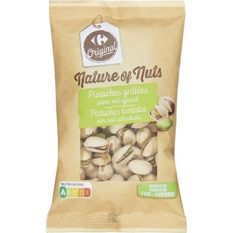 Carrefour Original pistaches grillées sans sel ajouté 150g