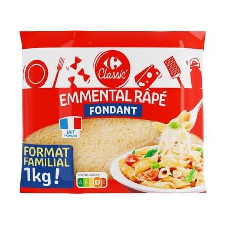 Carrefour Classic' fromage râpé emmental 1kg