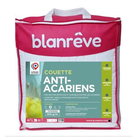 Blanreve couette anti acariens 200x200cm