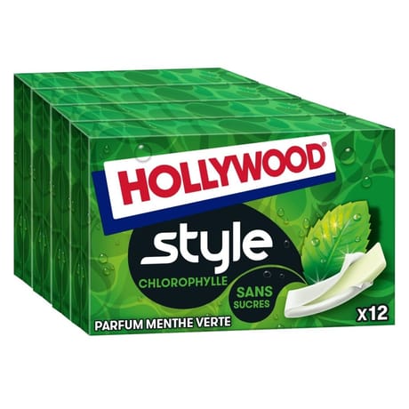 Hollywood chewing gum chlorophylle sans sucres x12 - 92g