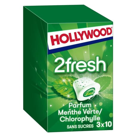 Hollywood 2 fresh parfum menthe verte - chlorophylle 3x10