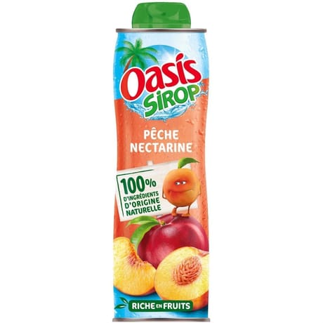 Oasis sirop peche nectarine 60 cl