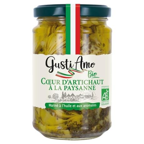 Gusti amo bio coeur d'artichaut à la paysanne bio 280g