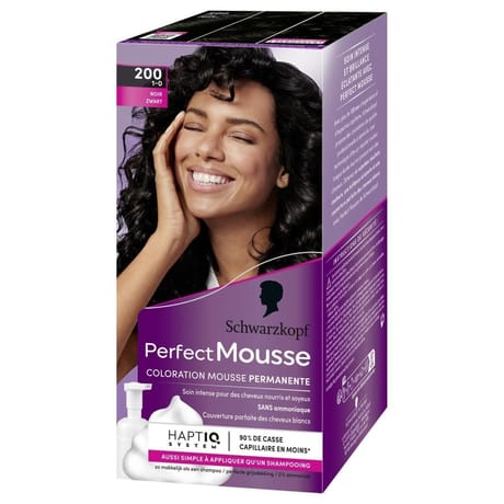 Schwarzkopf perfect mousse coloration permanente 200 noir 1-0