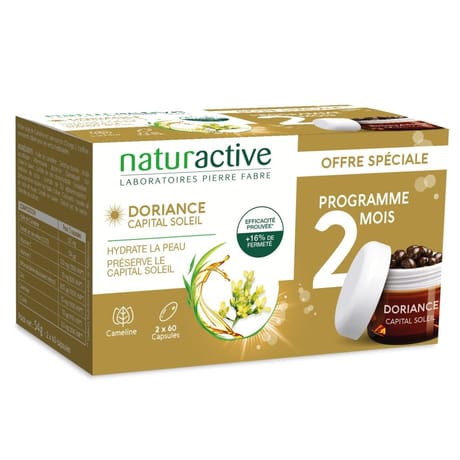 Doriance solaire anti-agecapsules & cadeaux indicateur UV  2x60