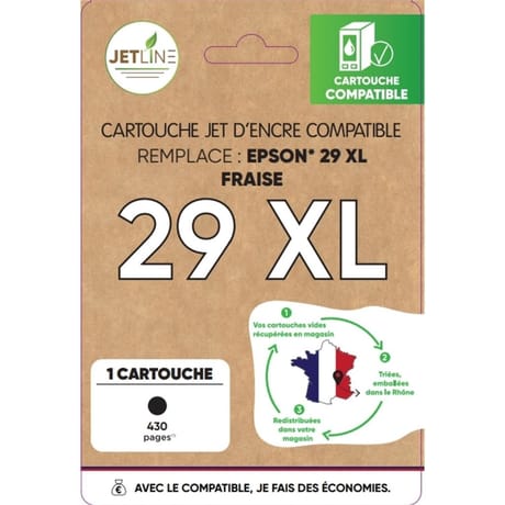 Jetline cartouche d'encre E-29 XL B FRAISE