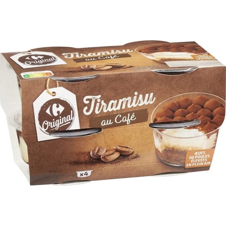 Carrefour original tiramisu 4x90g