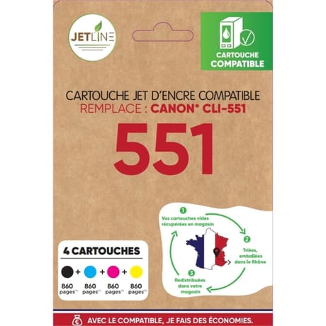 Jetline cartouche d'encre C-551 PACK