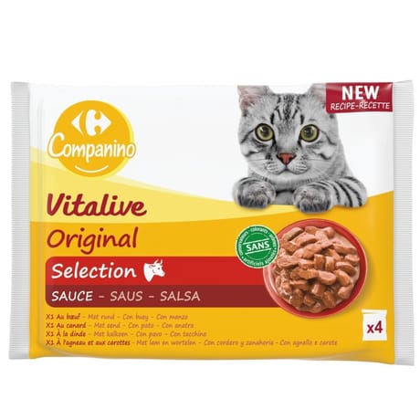 Carrefour companino pâtée pour chat assortiment 4x100g