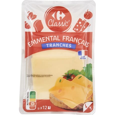 Carrefour Classic' Emmental en tranches 200g