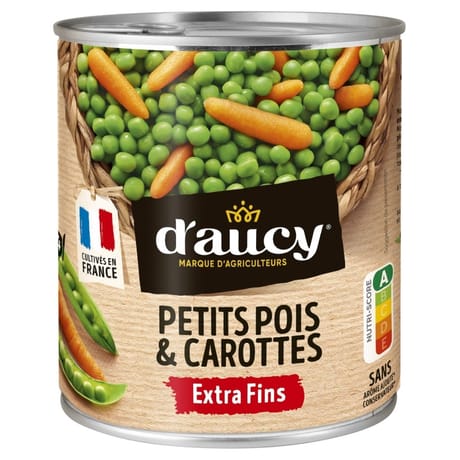 D'aucy pois extra fins carottes 4/4 530g