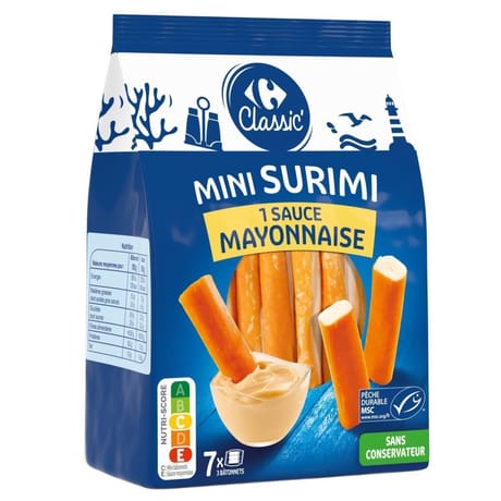 Carrefour Classic mini surimi sauce mayonnaise 220g