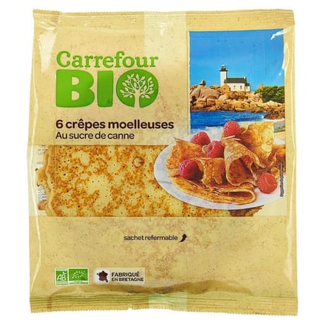 Carrefour bio 6 crêpes moelleuses 210g