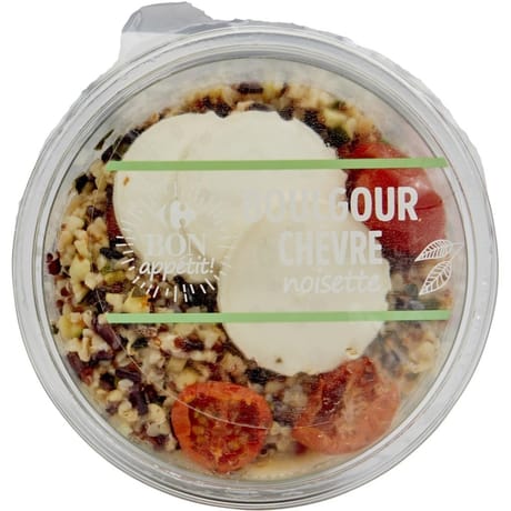 Carrefour bon appétit salade boulgour chèvre noisettes 250g