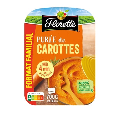 Florette purée carotte 700g format familial