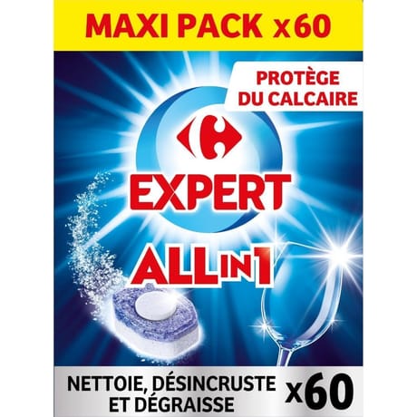 Carrefour expert 60 tablettes lave-vaisselle tout en 1