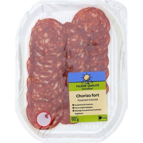 Fqc chorizo fort finement tranché 21tr 90g