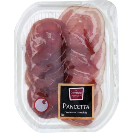 Crf pancetta finement tranché 10tr 75g