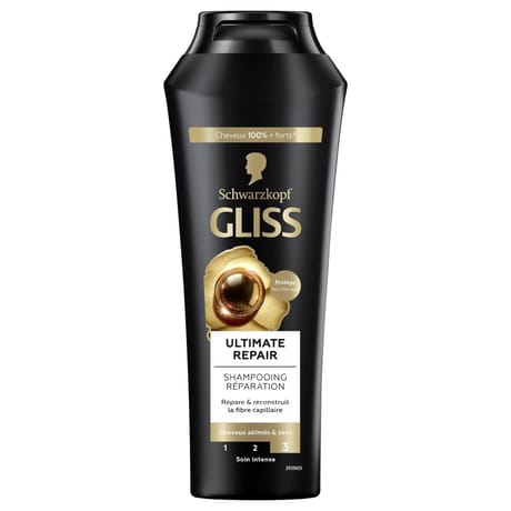 Gliss ultimate repair shampoing réparation répare & renforce 250 ml