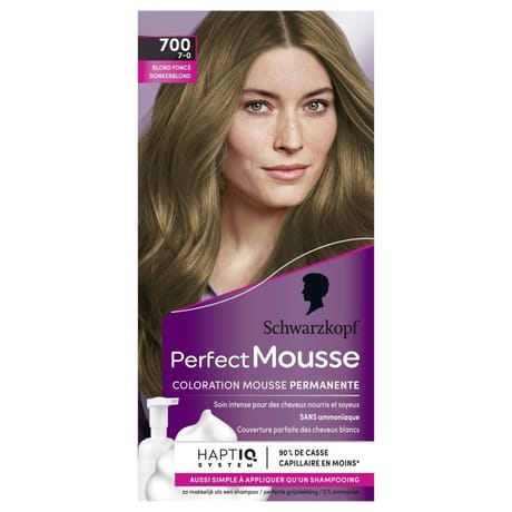 Schwarzkopf perfect mousse coloration permanente 700 blond foncé 7-00