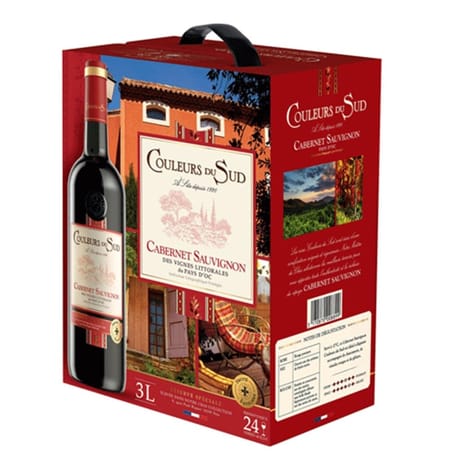 IGP Oc Cabernet Sauvignon Rouge Couleur Sud 13% Vol. Bib 3 l