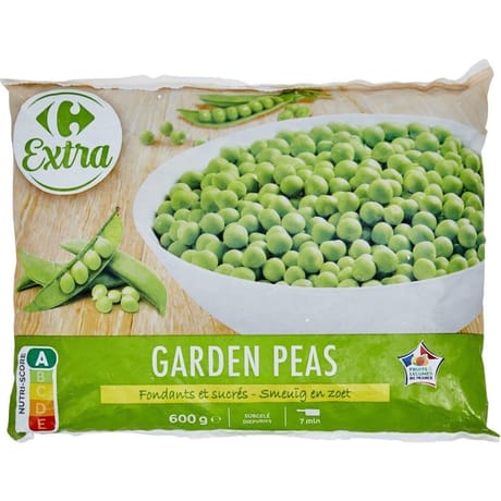 Carrefour extra garden peas gros pois 600g