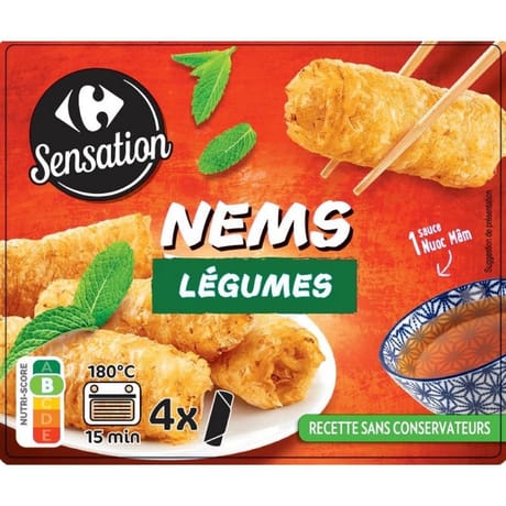 Carrefour sensation nems légumes 280g