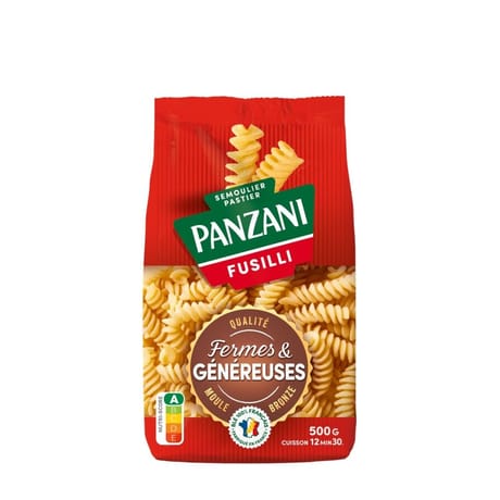 Panzani pates fermes et généreuses fusilli 500g