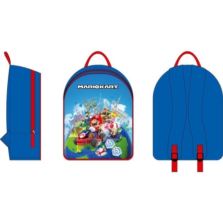 Sac a dos 32cm mario kart bleu 1 compartiment